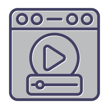 tarayıcı web simgesi, vektör illüstrasyonu 