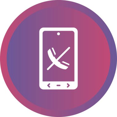 Bir çağrı sonu simgesinin vektör illüstrasyonu 