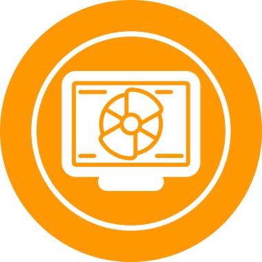 Renkli tekerlek simgesi. Parlak spektrum vektörü. Dairesel gradyan çizimi. Canlı tasarım ögesi. 