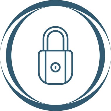 Asma kilit simgesinin web illüstrasyonu