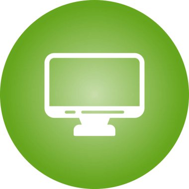 masaüstü monitörü web simgesi, vektör illüstrasyonu