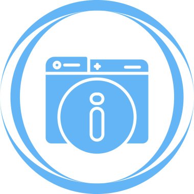 Bilgi Sembolü simgesi, vektör illüstrasyonu