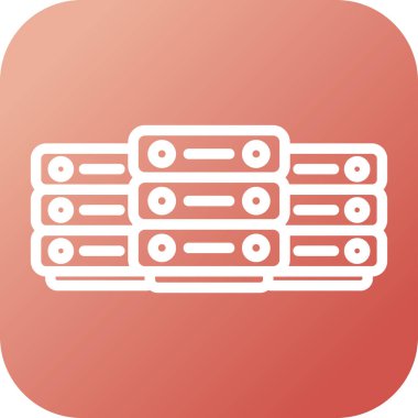 veri merkezi simgesi vektör illüstrasyonu