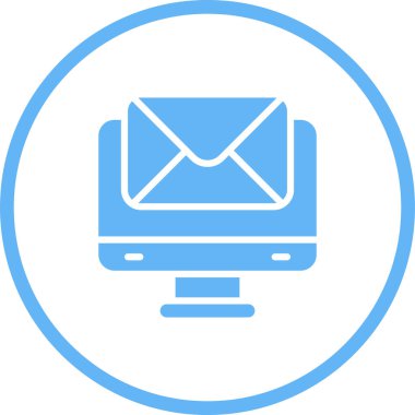 e-posta düz simgesi, vektör çizim