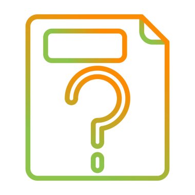 Bilinmeyen dosya simgesi, vektör illüstrasyonu basit tasarım