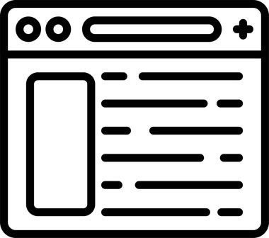 tarayıcı web simgesi, vektör illüstrasyonu 