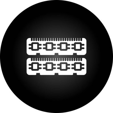 Ram Bellek simgesi, vektör illüstrasyonu basit tasarım