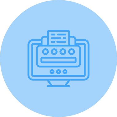 Yazıcı. Web simgesi basit illüstrasyon