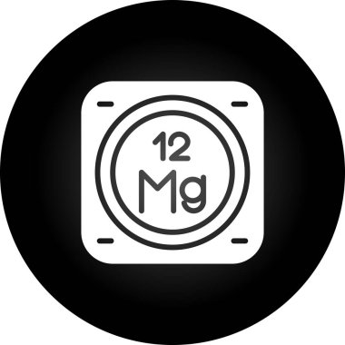 Magnezyum kimyasal işaret simgesi, web illüstrasyonu