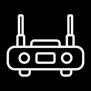 router vektör simgesi, tasarım taslağı 