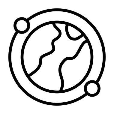 Earth icon, vector illustration simple design