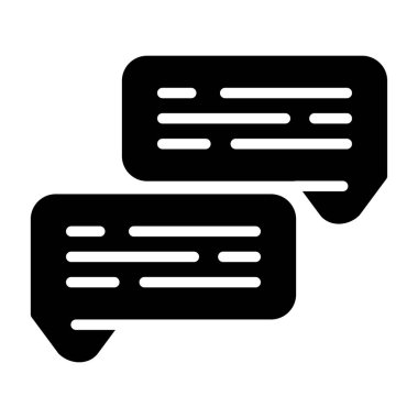 Sohbet balonları. Web simgesi basit illüstrasyon