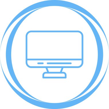 masaüstü monitörü web simgesi, vektör illüstrasyonu