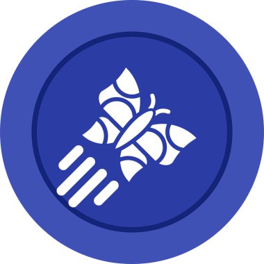 Kelebek web simgesi, vektör çizim