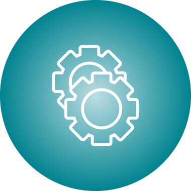 dişli ağ simgesi, basit vektör illüstrasyonu