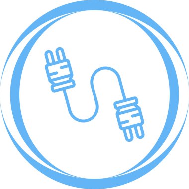 Beyaz Arkaplanda Kablo Bağlantıları Simgesi İzole Edildi 