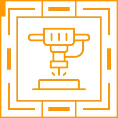 Makine simgesinin vektör illüstrasyonu