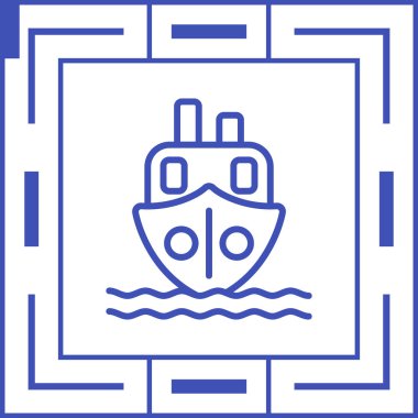 Gemi. Web simgesi basit illüstrasyon  