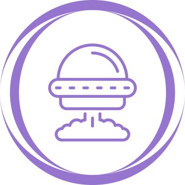 Uzay gemisi web simgesi vektör illüstrasyonu