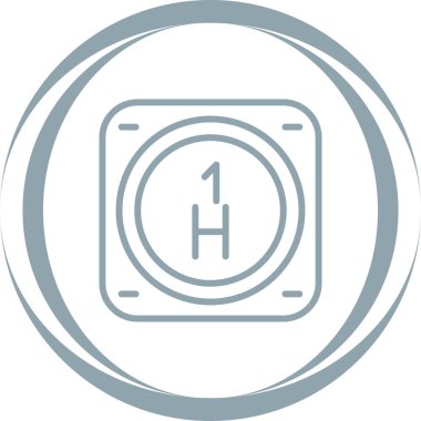 Periyodik tablonun hidrojen kimyasal elementinin web çizimi