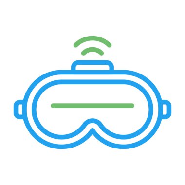 vr kulaklık simgesi, web basit illüstrasyon