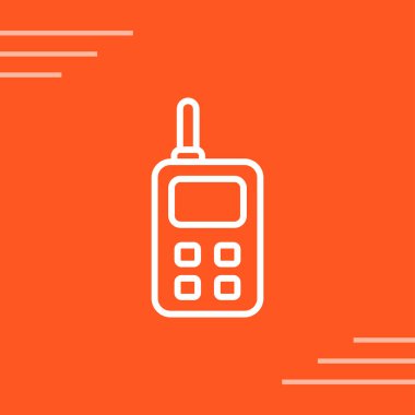 Telsiz Talkie web simgesi, basit vektör illüstrasyonu