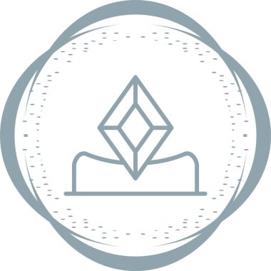 Mücevher simgesi, vektör illüstrasyonu basit tasarım