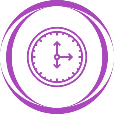 Saat web simgesi, basit vektör illüstrasyonu