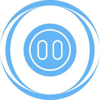 duraklat düğmesi simgesi, vektör illüstrasyonu 