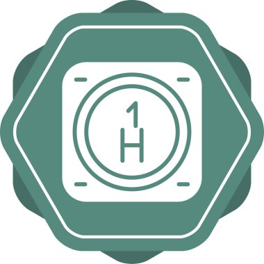 Periyodik tablonun hidrojen kimyasal elementinin web çizimi