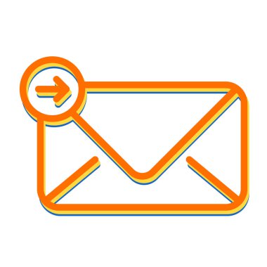 posta simgesi, vektör illüstrasyonu basit tasarım gönder