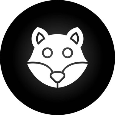 İzole edilmiş arkaplanda tilki simgesi