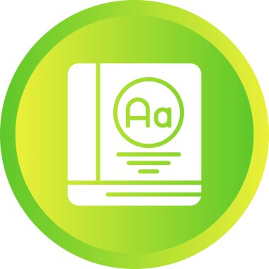 Sözlük web simgesi, basit vektör illüstrasyonu