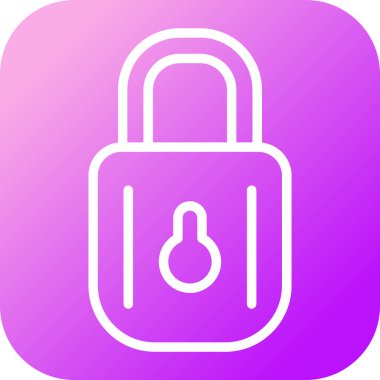 Asma kilit simgesinin web illüstrasyonu