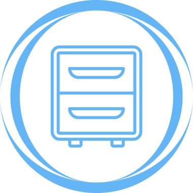  Dosya Kabine simgesi, vektör illüstrasyonu