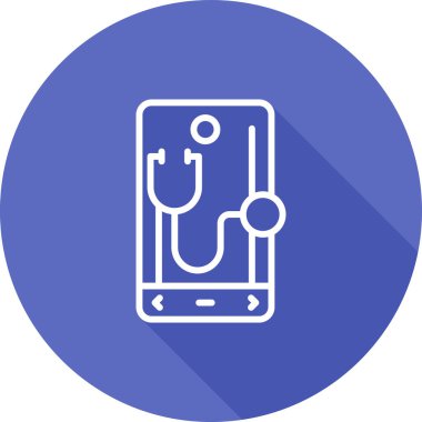 Phonendoscope web simgesinin vektör illüstrasyonu