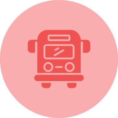 Otobüs. Web simgesi basit illüstrasyon