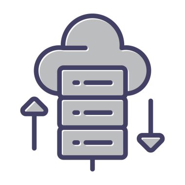 Web Sunucusu simgesi, vektör illüstrasyonu basit tasarım