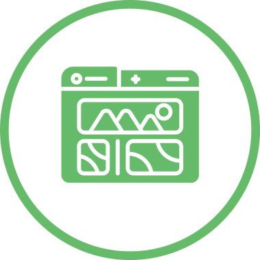 Görüntüler. Web simgesi basit illüstrasyon