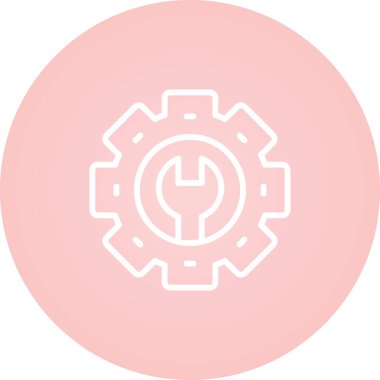Cogwheel simgesinin vektör illüstrasyonu