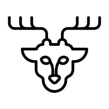 Geyik simge vektör çizim 