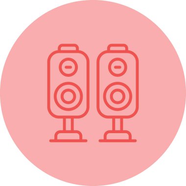 Konuşmacılar simgesi, vektör illüstrasyonu basit tasarım