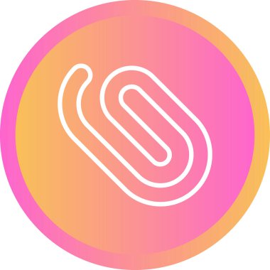 paper clip icon, vector illustration simple design