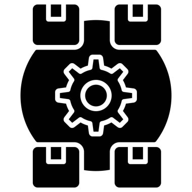 Makine simgesinin vektör illüstrasyonu