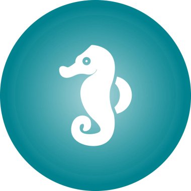 Deniz atı logo vektör çizimi