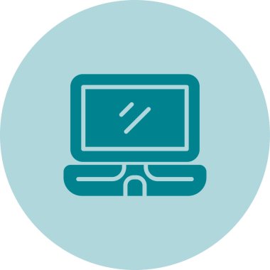 dizüstü bilgisayar simgesi, vektör illüstrasyonu basit tasarım