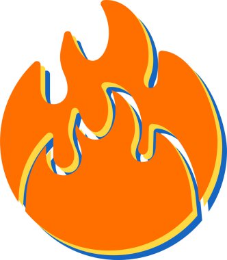 Yangın. Web simgesi basit illüstrasyon