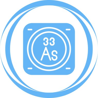 Arsenik kimyasal element. Web simgesi basit illüstrasyon