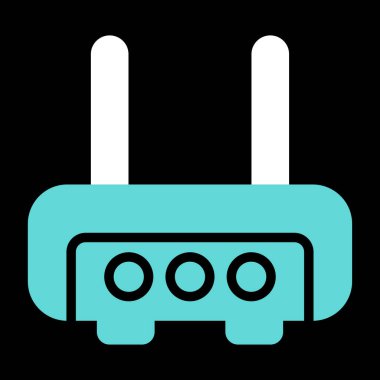 router vektör simgesi, tasarım taslağı 