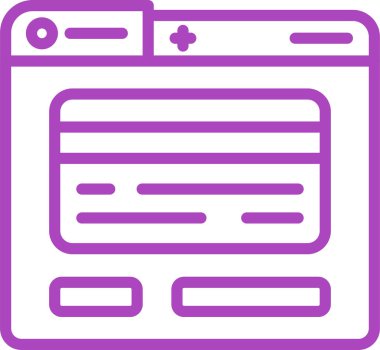 Kredi Kartı Hattı Simgesi. Ödeme Konsepti. Vektör İllüstrasyonu.